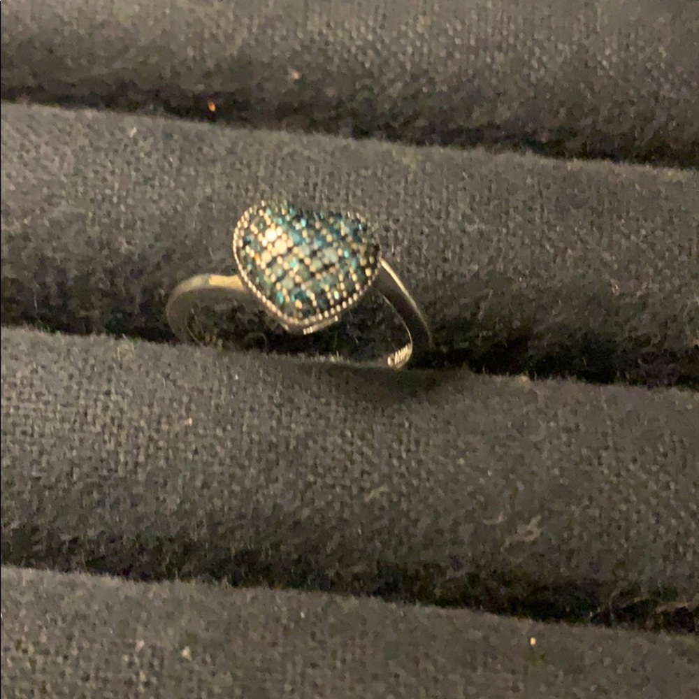 Blue Diamond Ring